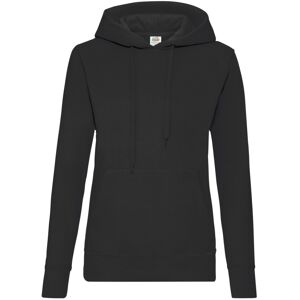 (M, Black) Fruit of the Loom Womens/Ladies Classic 80/20 Lady Fit Hoodie (M, Black) Fruit of the Loom Womens/Ladies Classic 80/20 Lady Fit Hoodie
