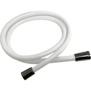 Nes Home Smooth White 1.5m PVC Flexible Shower Hose with Brass Connectors Nes Home Smooth White 1.5m PVC Flexible Shower Hose with Brass Connectors
