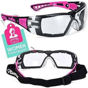 SAFEYEAR Anti-fog Ladies Pink Safety Glasses - SG010 EN166 Wraparound Safety Goggles, UV SAFEYEAR Anti-fog Ladies Pink Safety Glasses - SG010 EN166 Wraparound Safety Goggles, UV
