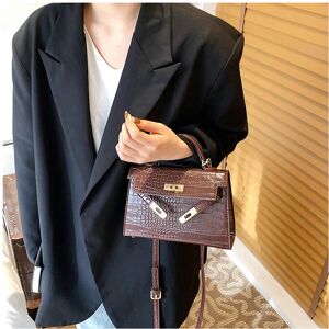 nobrand (Coffee small crocodile pattern) French Niche Texture Hand Bag 2024 New Women's nobrand (Coffee small crocodile pattern) French Niche Texture Hand Bag 2024 New Women's