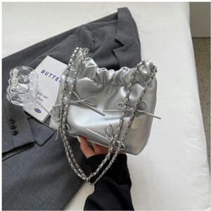 nobrand (silver) Net Red INS Hot Girl Fengxia Underarms Small Bag Female 2024 New Bow Qu nobrand (silver) Net Red INS Hot Girl Fengxia Underarms Small Bag Female 2024 New Bow Qu