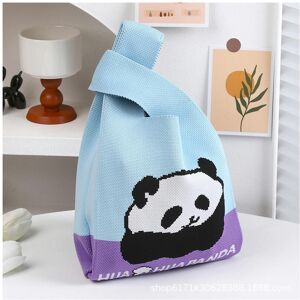 nobrand (4301-5 blue-purple chest panda) Large -Capacity Net Red Handbag Knitted Knitted nobrand (4301-5 blue-purple chest panda) Large -Capacity Net Red Handbag Knitted Knitted