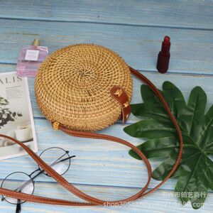 nobrand (Small round bag 18*7cm) INS Wholesale Vietnamese Vine Bag Handmade Woven Grass nobrand (Small round bag 18*7cm) INS Wholesale Vietnamese Vine Bag Handmade Woven Grass