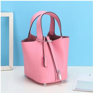 nobrand (Cherry powder (head layer cowhide), large) New Litchi Pattern Casual Dish, Bag nobrand (Cherry powder (head layer cowhide), large) New Litchi Pattern Casual Dish, Bag