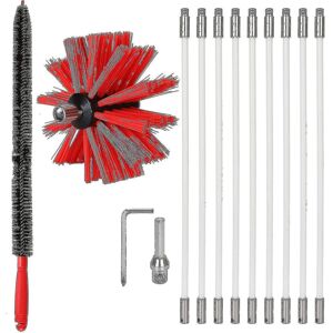 Unbranded Professional Chimney Sweeping Kit - 3.6m Adjustable Nylon Cleaning Brush (100mm) Unbranded Professional Chimney Sweeping Kit - 3.6m Adjustable Nylon Cleaning Brush (100mm)