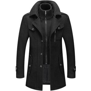 Unbranded (black, XXL185) Autumn And Winter Men's Woolen Coat Business Double Collar Woole Unbranded (black, XXL185) Autumn And Winter Men's Woolen Coat Business Double Collar Woole