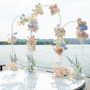 Unbranded Set of 3 Metal Wedding Arch Backdrop Stand Arched Flower Stand Unbranded Set of 3 Metal Wedding Arch Backdrop Stand Arched Flower Stand