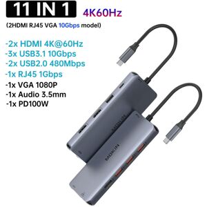 nobrand (11 in 1B(2HDMI VGA) MOKiN 12-in-1 Gen 2 USB C HUB 4K@60Hz HDMI DP 3* USB 3.0 Ty nobrand (11 in 1B(2HDMI VGA) MOKiN 12-in-1 Gen 2 USB C HUB 4K@60Hz HDMI DP 3* USB 3.0 Ty
