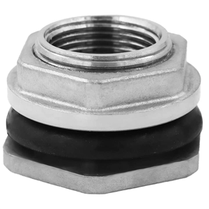 Jojomino 1.2 Inch SUS304 Stainless Steel Bulkhead Water Tank Fitting, 2 Inch NPT Female, Jojomino 1.2 Inch SUS304 Stainless Steel Bulkhead Water Tank Fitting, 2 Inch NPT Female,