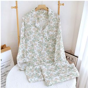 nobrand (Beige, XL) Spring / Summer Bamboo Fiber Lapel Long Sleeved Pajama Set Women's L nobrand (Beige, XL) Spring / Summer Bamboo Fiber Lapel Long Sleeved Pajama Set Women's L