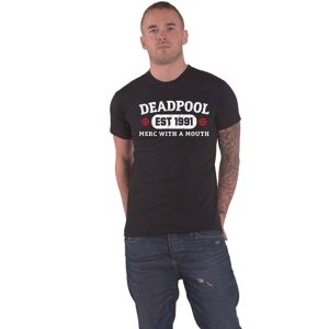 (L, Black) Deadpool T Shirt Merc With A Mouth new Official Marvel Comics Mens Bl (L, Black) Deadpool T Shirt Merc With A Mouth new Official Marvel Comics Mens Bl