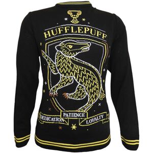 (M, Black) Harry Potter Christmas Jumper Hufflepuff Crest new Official Unisex Ug (M, Black) Harry Potter Christmas Jumper Hufflepuff Crest new Official Unisex Ug
