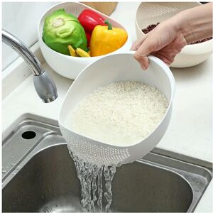 Unbranded (WHITE) 1 Piece of Rice Drainage Basket Rice Filter Fruit and Vegetable Drainage Unbranded (WHITE) 1 Piece of Rice Drainage Basket Rice Filter Fruit and Vegetable Drainage