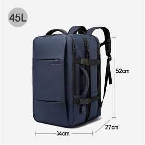 Unbranded (Blue 45L) BANGE Travel Backpack Men Business Backpack School Expandable USB Bag Unbranded (Blue 45L) BANGE Travel Backpack Men Business Backpack School Expandable USB Bag