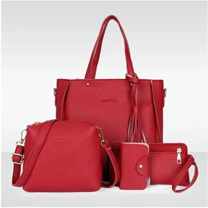 nobrand (Red) Woman 2024 New Fashion Four-Piece Shoulder Set Messenger Bag Wallet Girl nobrand (Red) Woman 2024 New Fashion Four-Piece Shoulder Set Messenger Bag Wallet Girl