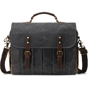 Unbranded (Dark gray) Messenger Bag for Men 15.6 Inch Waterproof Vintage Genuine Leather W Unbranded (Dark gray) Messenger Bag for Men 15.6 Inch Waterproof Vintage Genuine Leather W