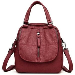 Unbranded (2) PU Washed Leather Convertible Backpack Purse Waterproof Lightweight Shoulder Unbranded (2) PU Washed Leather Convertible Backpack Purse Waterproof Lightweight Shoulder