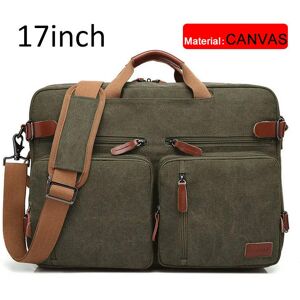 Unbranded (Army green canvas 17) 17 Inch Convertible Briefcase Men Business Handbag Messen Unbranded (Army green canvas 17) 17 Inch Convertible Briefcase Men Business Handbag Messen