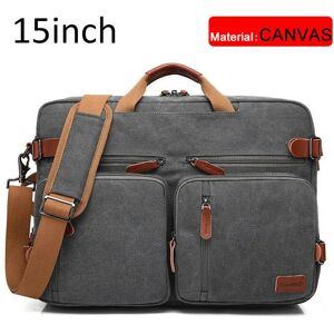 Unbranded (Dark gray canvas 15) 17 Inch Convertible Briefcase Men Business Handbag Messeng Unbranded (Dark gray canvas 15) 17 Inch Convertible Briefcase Men Business Handbag Messeng