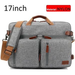 Unbranded (Gray nylon 17 inch) 17 Inch Convertible Briefcase Men Business Handbag Messenge Unbranded (Gray nylon 17 inch) 17 Inch Convertible Briefcase Men Business Handbag Messenge