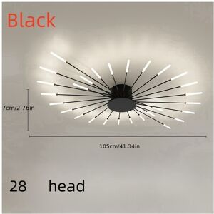 SRJ STAR (Black Half Flower) Modern Luxury LED Ceiling Light, Cast Iron, Sputnik Firework SRJ STAR (Black Half Flower) Modern Luxury LED Ceiling Light, Cast Iron, Sputnik Firework