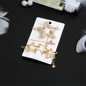 Unbranded (D) 3pcs/Set Elegant Pearl Hair Clips Pin Golden Metal Geometric Pearls Flower B Unbranded (D) 3pcs/Set Elegant Pearl Hair Clips Pin Golden Metal Geometric Pearls Flower B