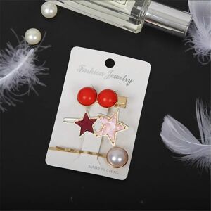 Unbranded (HH) 3pcs/Set Elegant Pearl Hair Clips Pin Golden Metal Geometric Pearls Flower Unbranded (HH) 3pcs/Set Elegant Pearl Hair Clips Pin Golden Metal Geometric Pearls Flower