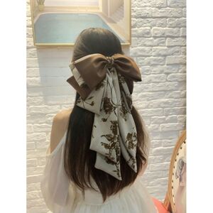 Unbranded (brown) Autumn Flower Splicing Large Bow Hairpin Women Satin Big Bowknot Bow Bar Unbranded (brown) Autumn Flower Splicing Large Bow Hairpin Women Satin Big Bowknot Bow Bar
