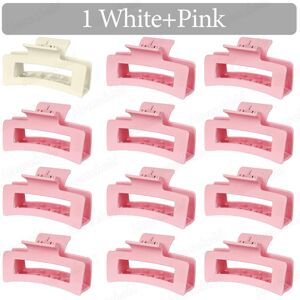 Unbranded (1 White and Pink, 12Pcs) 6-60Pcs Korean Women Girls Plastic Hair Claws 8.5cm Ha Unbranded (1 White and Pink, 12Pcs) 6-60Pcs Korean Women Girls Plastic Hair Claws 8.5cm Ha