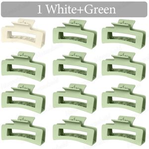 Unbranded (1 White and Green, 24Pcs) 6-60Pcs Korean Women Girls Plastic Hair Claws 8.5cm H Unbranded (1 White and Green, 24Pcs) 6-60Pcs Korean Women Girls Plastic Hair Claws 8.5cm H