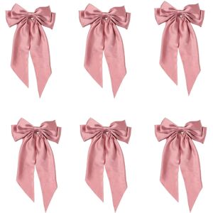 Unbranded (Rose Red, Size fits all) 6 spring clip streamers bow hair clips for women Unbranded (Rose Red, Size fits all) 6 spring clip streamers bow hair clips for women
