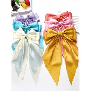 Unbranded (Yellow, Size fits all) 6 spring clip streamers bow hair clips for women Unbranded (Yellow, Size fits all) 6 spring clip streamers bow hair clips for women