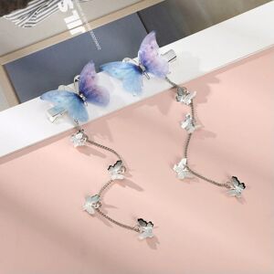 Unbranded (A 2PCS) Butterfly Hairpins New Korean Yarn Elegant Metal Tassel Long Hair Clips Unbranded (A 2PCS) Butterfly Hairpins New Korean Yarn Elegant Metal Tassel Long Hair Clips