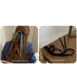 Unbranded (Ribbon Hair Band Sky) Zhao Lusi Same Style Retro French Summer Summer Bow Ribbo Unbranded (Ribbon Hair Band Sky) Zhao Lusi Same Style Retro French Summer Summer Bow Ribbo