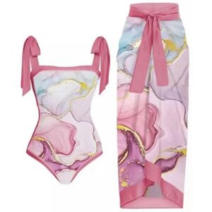 Unbranded (1 set-F, L) One Piece Swimsuit Bikini with Skirt Swimwear Summer Women Bowknot Unbranded (1 set-F, L) One Piece Swimsuit Bikini with Skirt Swimwear Summer Women Bowknot