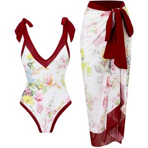 Unbranded (1 set-H, M) One Piece Swimsuit Bikini with Skirt Swimwear Summer Women Bowknot Unbranded (1 set-H, M) One Piece Swimsuit Bikini with Skirt Swimwear Summer Women Bowknot