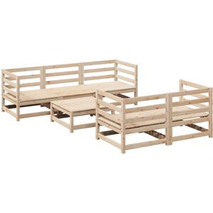 vidaXL 6 Piece Patio Sofa Set Solid Wood Pine vidaXL 6 Piece Patio Sofa Set Solid Wood Pine