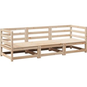 vidaXL Garden Sofa Set 3 Piece Outdoor Sofa Set Corner Sofa Solid Wood Pine vidaXL Garden Sofa Set 3 Piece Outdoor Sofa Set Corner Sofa Solid Wood Pine
