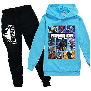 Unbranded (Light Blue, 150 cm) Kids Fortnite Long Sleeve Hoodie Pants Suit Boys Tracksuit Unbranded (Light Blue, 150 cm) Kids Fortnite Long Sleeve Hoodie Pants Suit Boys Tracksuit