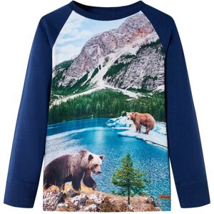 VidaXL (128 (7-8y)) Kids' T-shirt with Long Sleeves Children's T Shirt Bear and Scenery VidaXL (128 (7-8y)) Kids' T-shirt with Long Sleeves Children's T Shirt Bear and Scenery