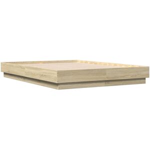 vidaXL Bed Frame Home Bed Base Bedstead Sonoma Oak 140x190 cm Engineered Wood vidaXL Bed Frame Home Bed Base Bedstead Sonoma Oak 140x190 cm Engineered Wood