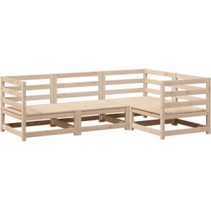 vidaXL Pine Garden Sofa Set - Modular Outdoor Furniture vidaXL Pine Garden Sofa Set - Modular Outdoor Furniture