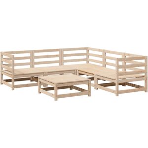 vidaXL 6 Piece Patio Sofa Set Solid Wood Pine vidaXL 6 Piece Patio Sofa Set Solid Wood Pine