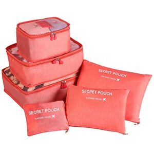 nobrand (red-6PCS-S) Thickened 6Piece/Set Travel Bag Clothes and Shoes Trimmer Travel Pa nobrand (red-6PCS-S) Thickened 6Piece/Set Travel Bag Clothes and Shoes Trimmer Travel Pa