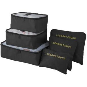 nobrand (black-6PCS-L) Thickened 6Piece/Set Travel Bag Clothes and Shoes Trimmer Travel nobrand (black-6PCS-L) Thickened 6Piece/Set Travel Bag Clothes and Shoes Trimmer Travel