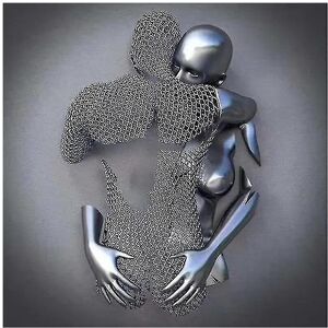 Unbranded (Silver FG427, 50X50cm) 2023 New Love Heart Gray-3d Art Wall Metal Figure Sculpt Unbranded (Silver FG427, 50X50cm) 2023 New Love Heart Gray-3d Art Wall Metal Figure Sculpt