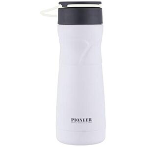 Pioneer STD450W Vacuum Insulated Stainless Steel Double Walled Drink Pod Flask with Rubb Pioneer STD450W Vacuum Insulated Stainless Steel Double Walled Drink Pod Flask with Rubb