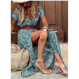 Unbranded (green, XL) 2020eBay WISH Hot Selling Women's Fashion Bohemian V-Neck Floral Dre Unbranded (green, XL) 2020eBay WISH Hot Selling Women's Fashion Bohemian V-Neck Floral Dre