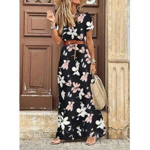 Unbranded (Black flower, S) 2020eBay WISH Hot Selling Women's Fashion Bohemian V-Neck Flor Unbranded (Black flower, S) 2020eBay WISH Hot Selling Women's Fashion Bohemian V-Neck Flor