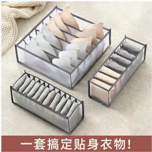 Unbranded (Three piece set (7+11+6) bra, underwear, socks, grey) Household Underwear Stora Unbranded (Three piece set (7+11+6) bra, underwear, socks, grey) Household Underwear Stora